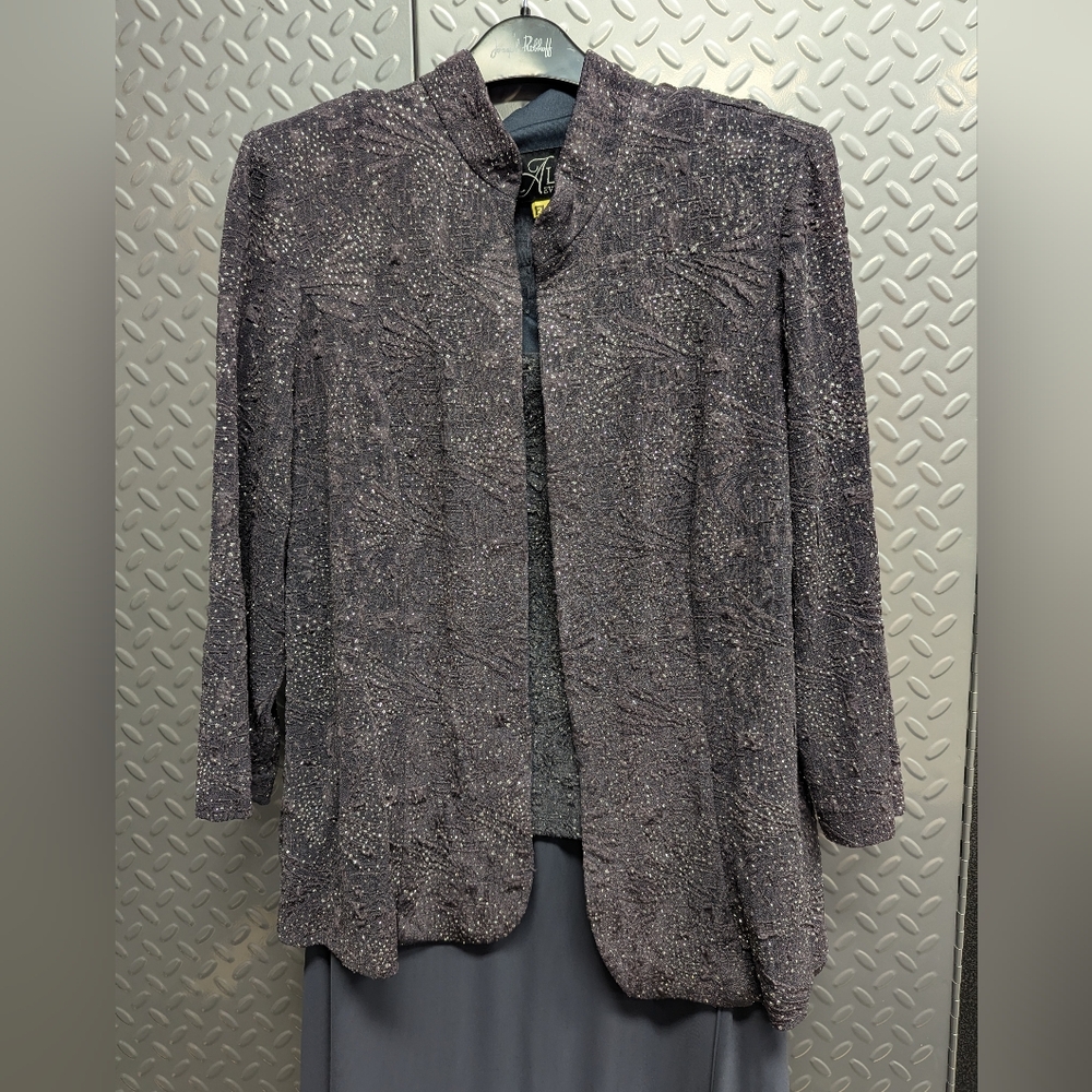 Alex Evenings Sparkling Gray Jacket